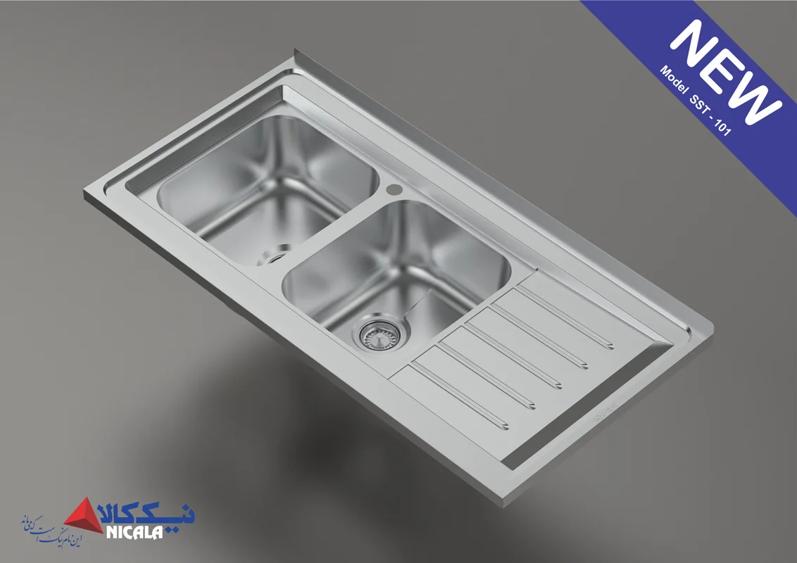 سینک نیک کالا استیل روکار مدل SST-101