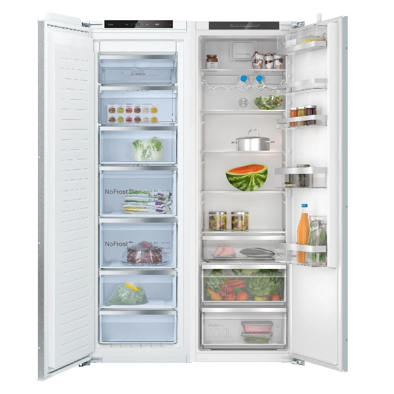 یخچال فریزر دوقلو توکار بوش مدل KIR81AFD0M- GIN81AEE0M